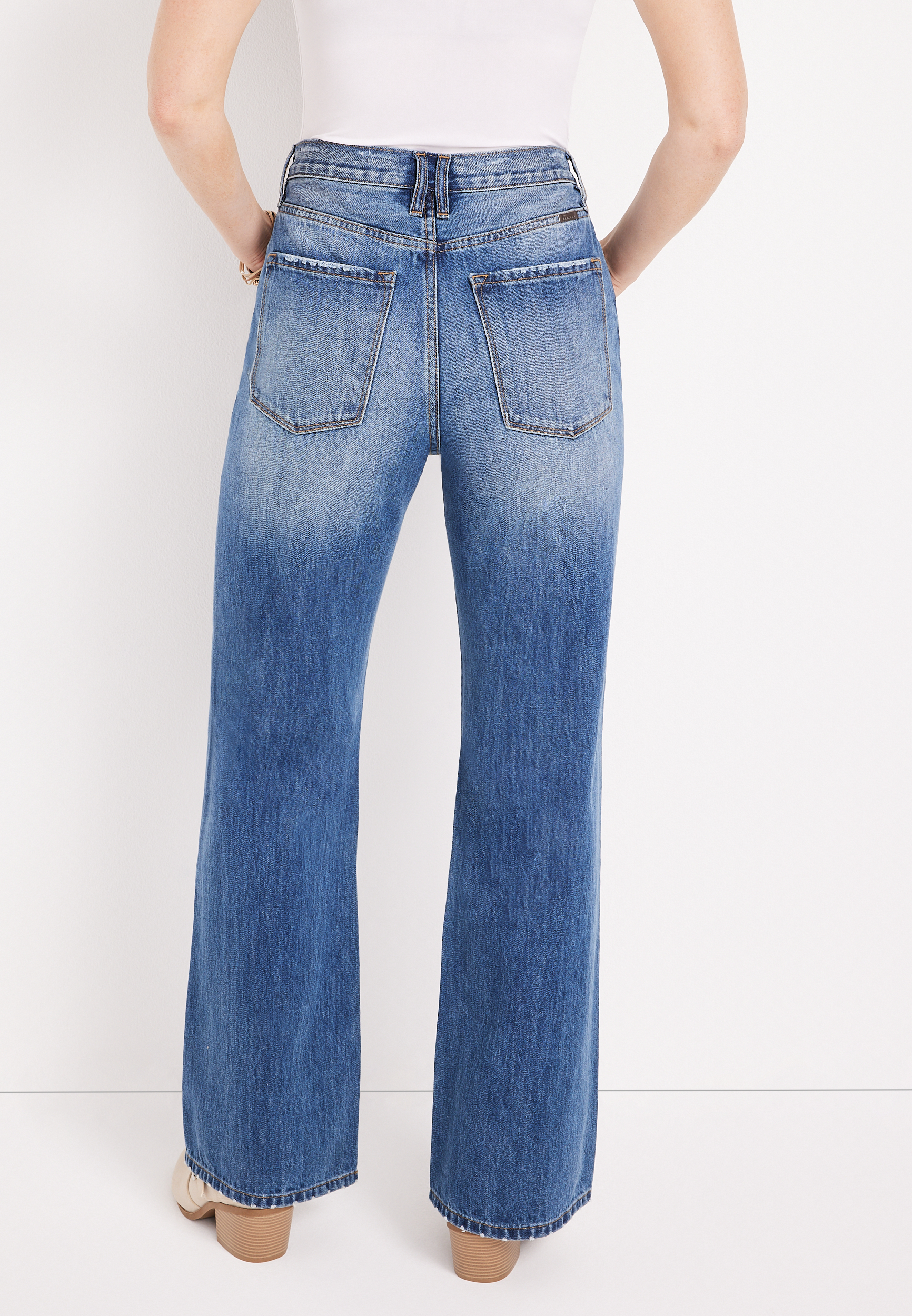 KanCan&trade; High Rise 90s Ripped Wide Leg Jean, C3337, large