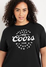Plus Size Coors Beer Oversized Graphic Tee, C106, small