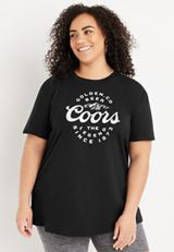 Plus Size Coors Beer Oversized Graphic Tee, C106, small