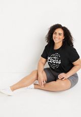 Plus Size Coors Beer Oversized Graphic Tee, C106, small