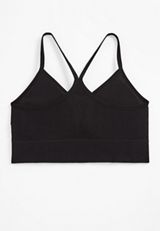 True Stretch Seamless Simple Strap Bralette, BLACK, small