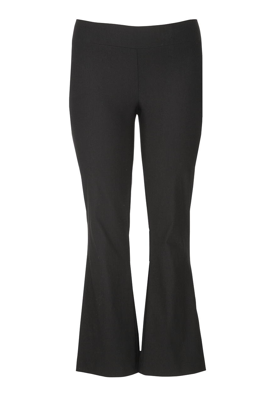 the plus size smart bengaline pull on bootcut pant in black | maurices