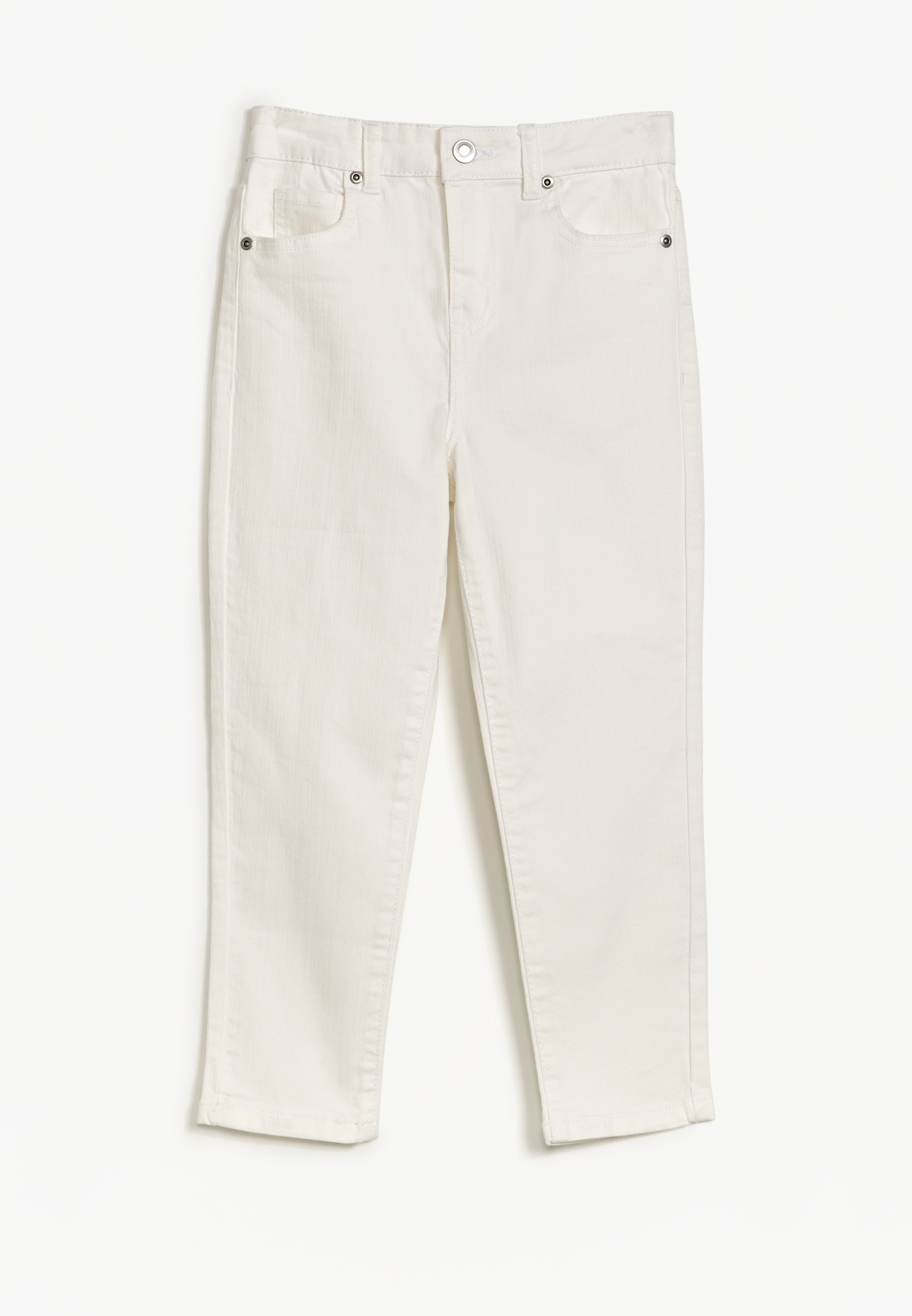 Girls White High Rise Cropped Skinny Jeans | maurices