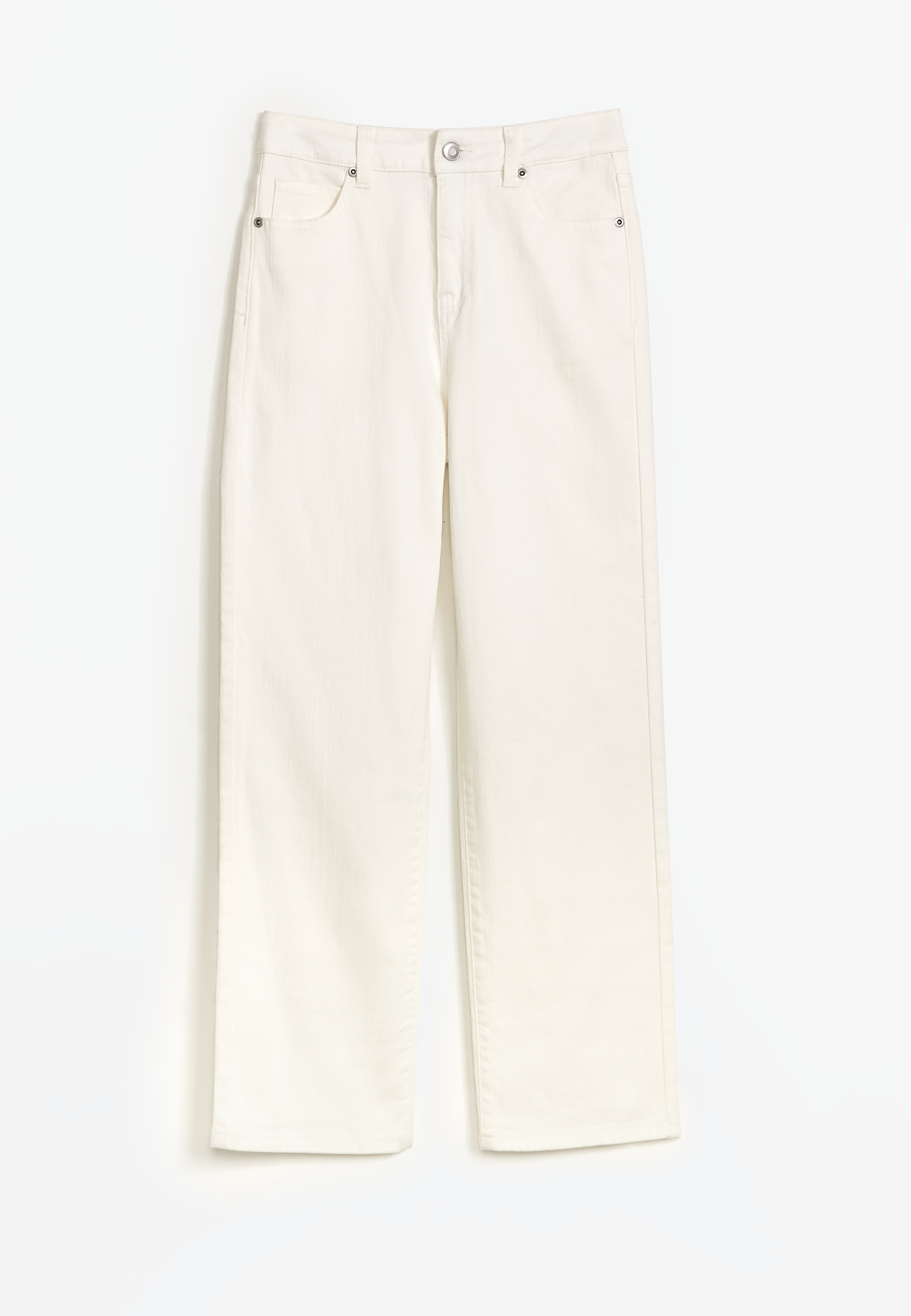 Girls White High Rise Straight Ankle Jeans | maurices