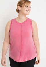 Plus Size Sunseeker Solid Tank Top, C595, small