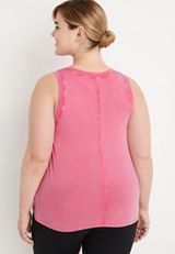 Plus Size Sunseeker Solid Tank Top, C595, small