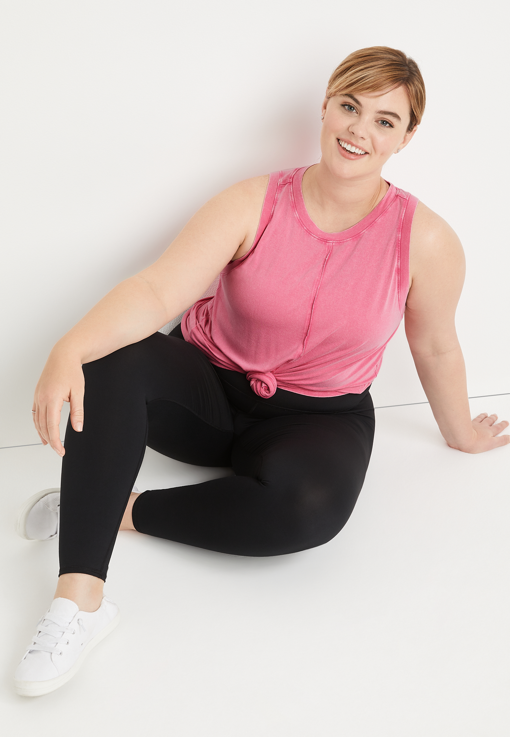 Plus Size Sunseeker Solid Tank Top, C595, large