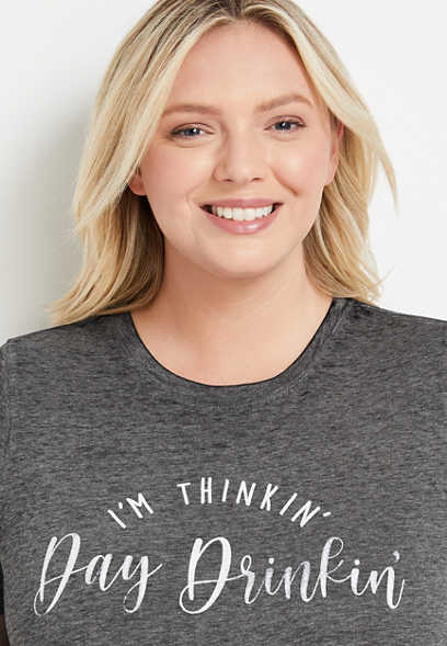 Plus Size Day Drinkin Graphic Tee