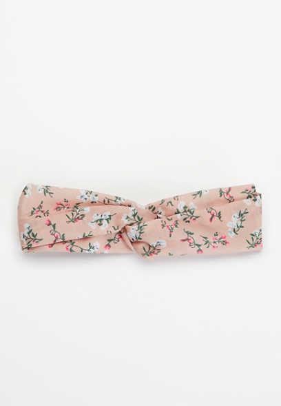 Pink Floral Head Wrap