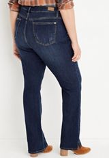 Plus Size Judy Blue&reg; Slim Boot High Rise Slit Hem Jean, DARK SANDBLAST, small