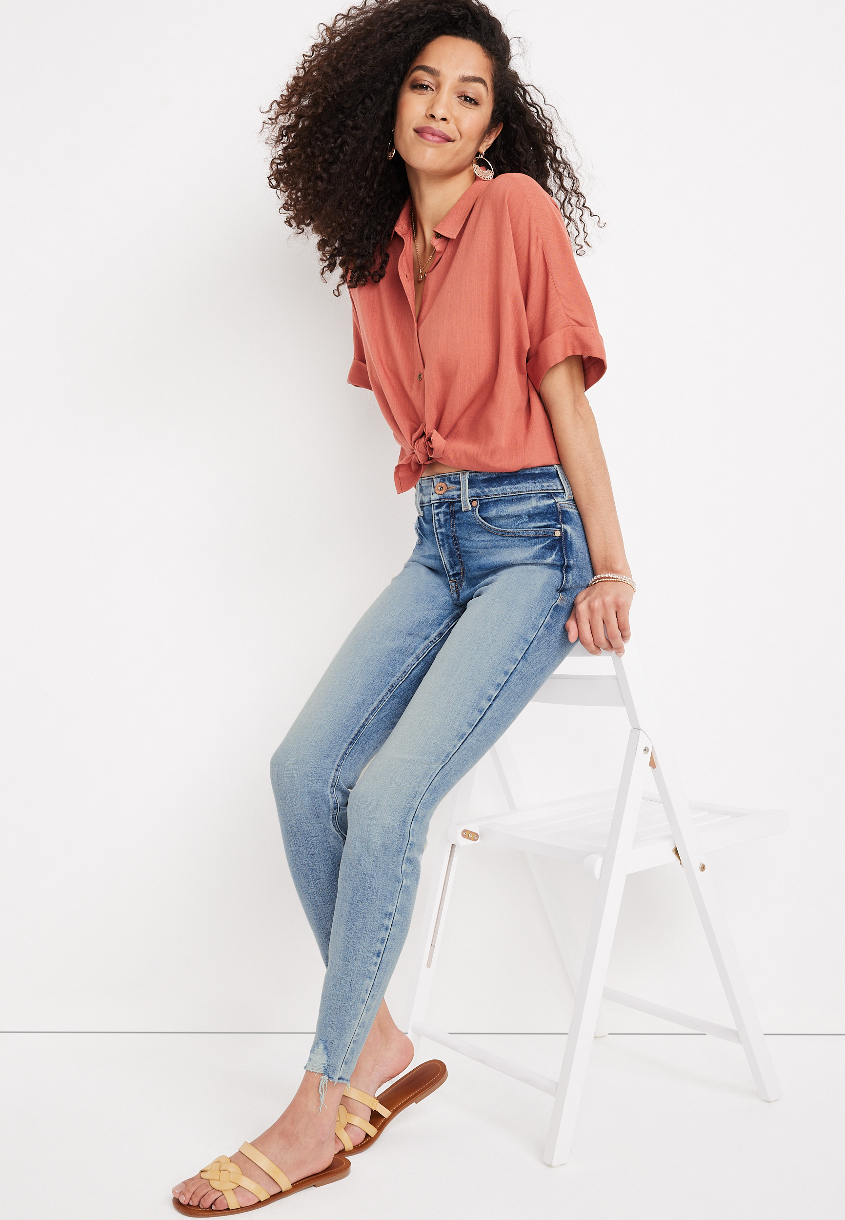 edgely&trade; Skinny High Rise Jean, C2806, large