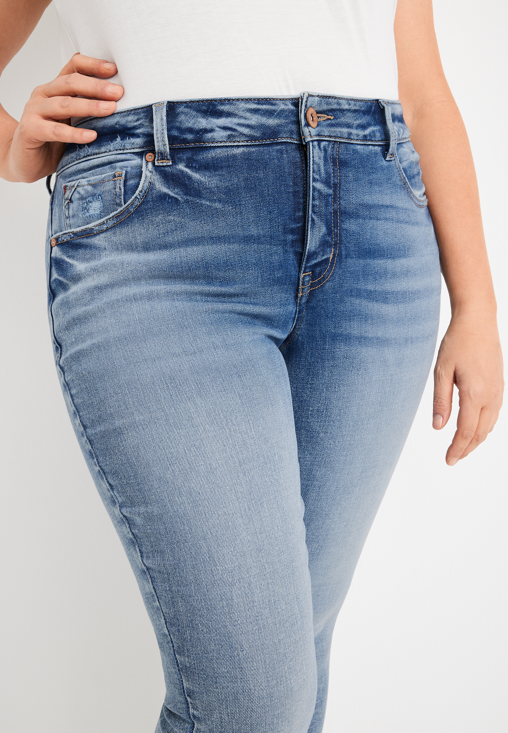 Plus Size edgely&trade; Skinny High Rise Jean, C2806, large
