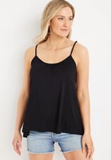 Strappy Back Cami, BLACK, small