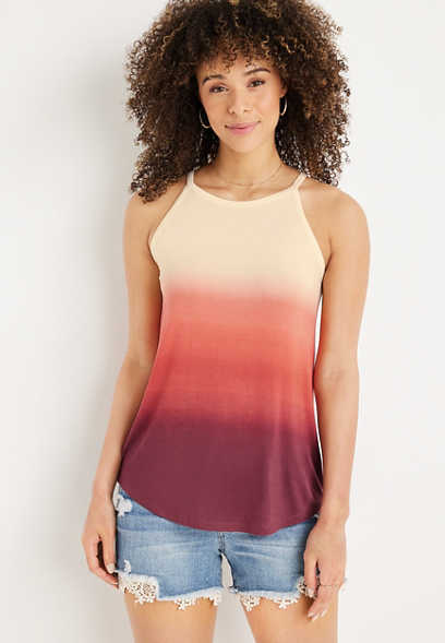 24/7 Flawless Ombre High Neck Tank Top
