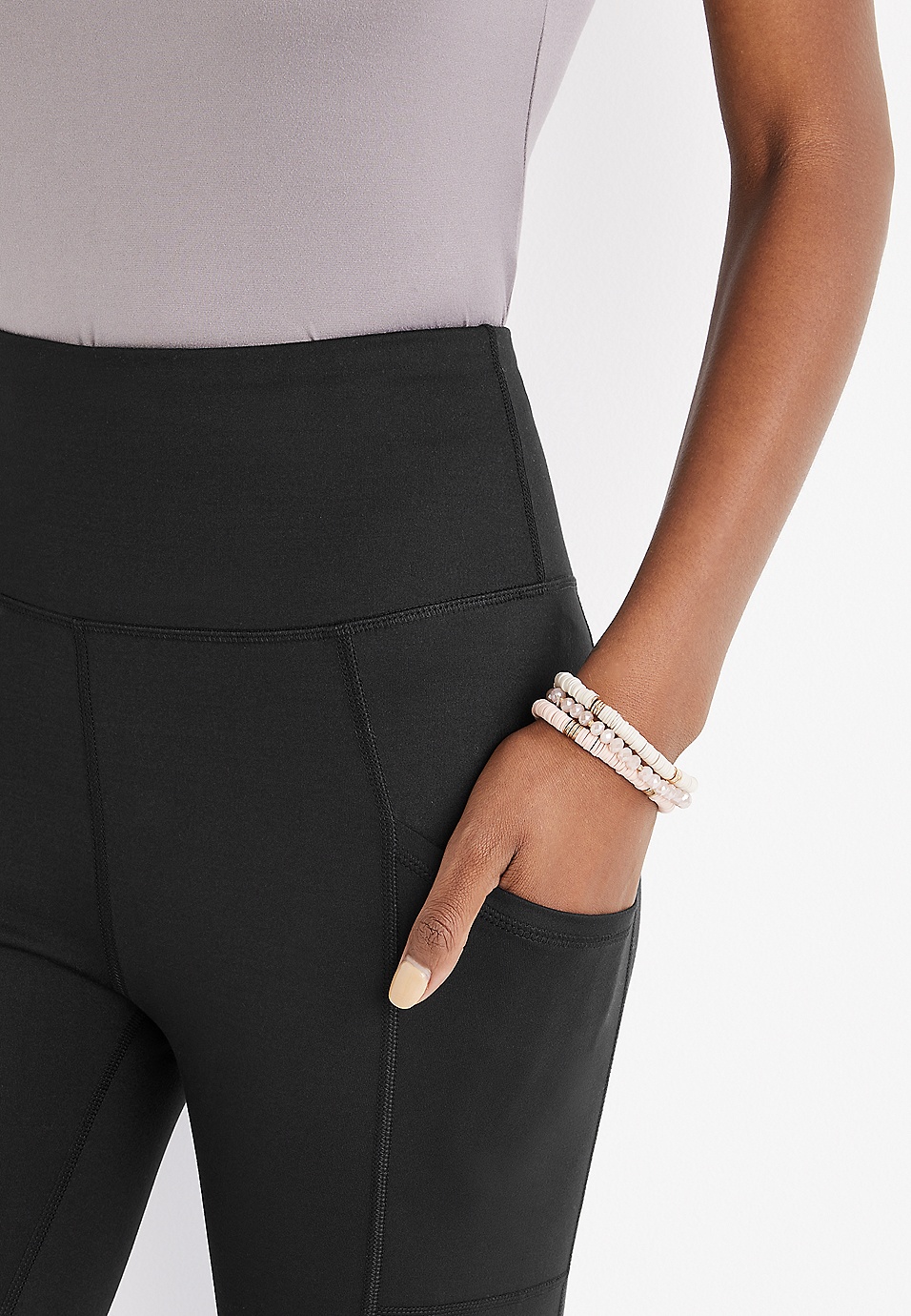 Maurices Women's Super High Rise Zipper Pocket Luxe Black Leggings