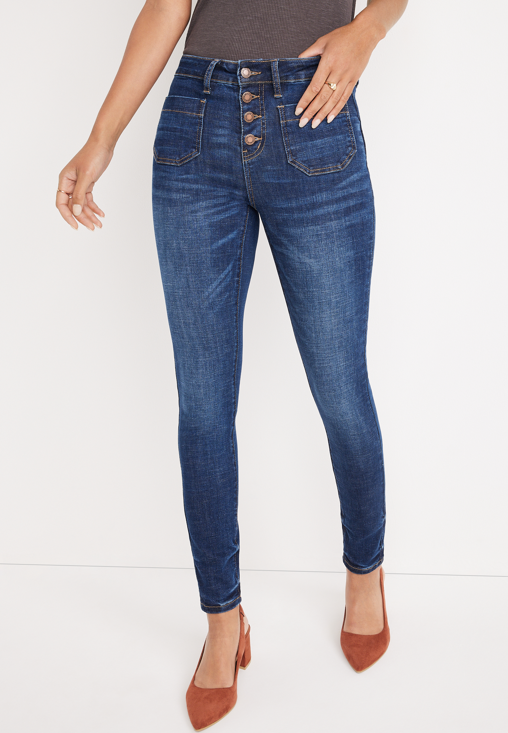 Judy Blue® Skinny High Rise Button Fly Jean | maurices