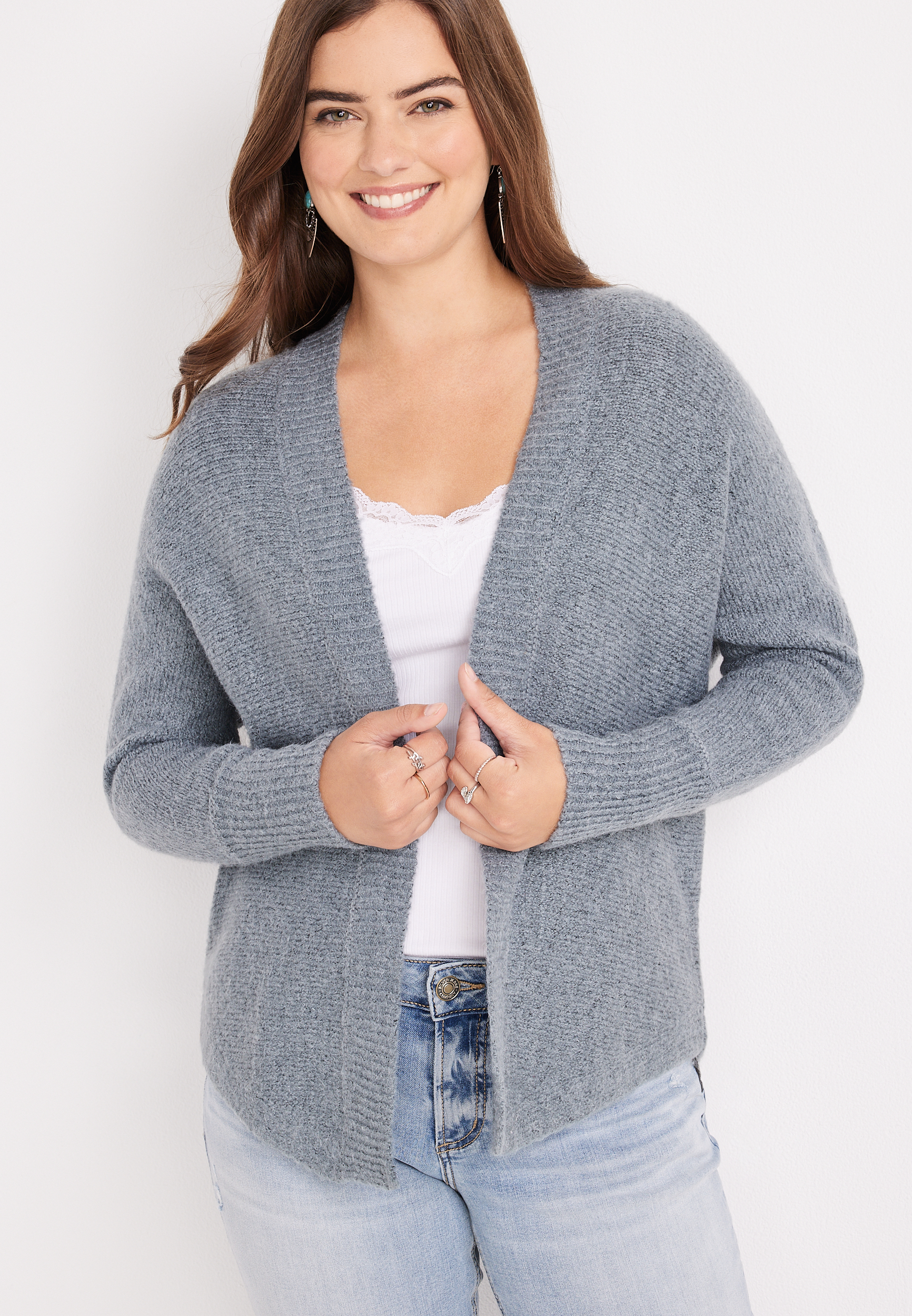 Knitted Dolman Sleeve Cardigan | maurices