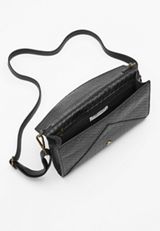 Black Woven Crossbody Bag, C106, small