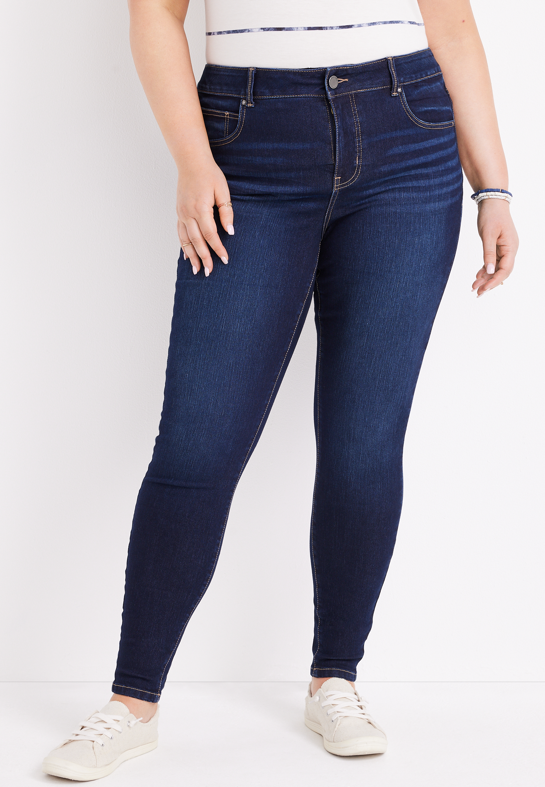Plus Size m jeans by maurices™ Everflex™ Super Skinny High Rise Jean ...