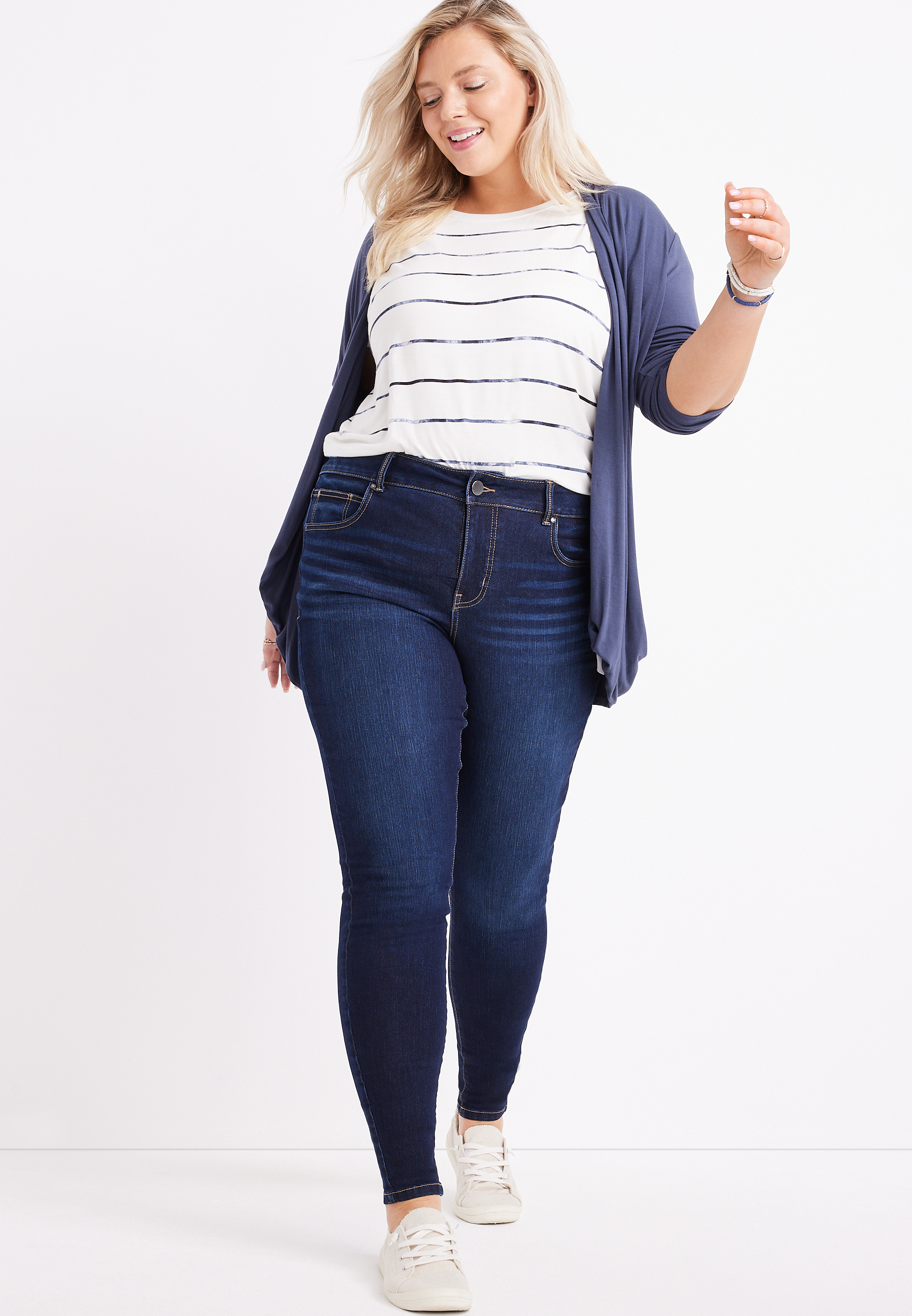 Plus Size Everflex&trade; Super Skinny High Rise Jean, C258, large