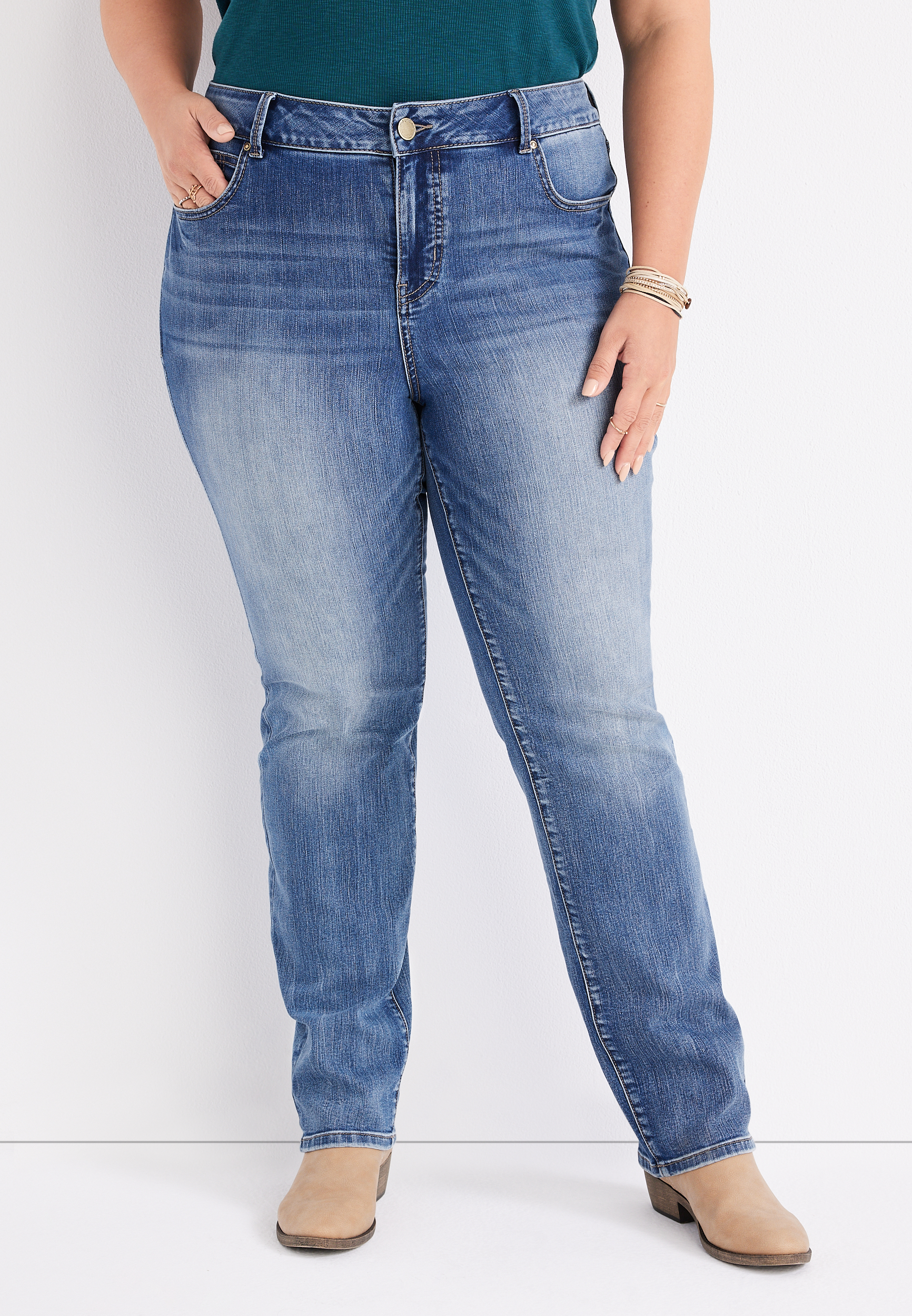 Plus Size m jeans by maurices™ Everflex™ Straight Mid Rise Jean | maurices