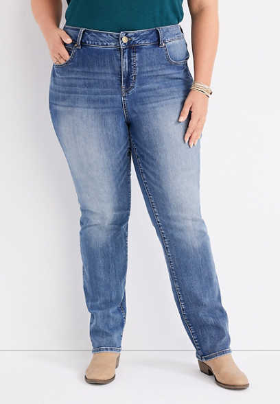 Plus Size m jeans by maurices™ Everflex™ Straight Mid Rise Jean