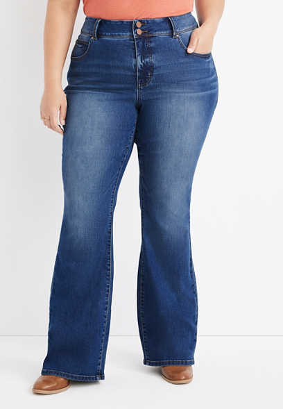 Plus Size m jeans by maurices™ Everflex™ Flare Curvy High Rise Jean