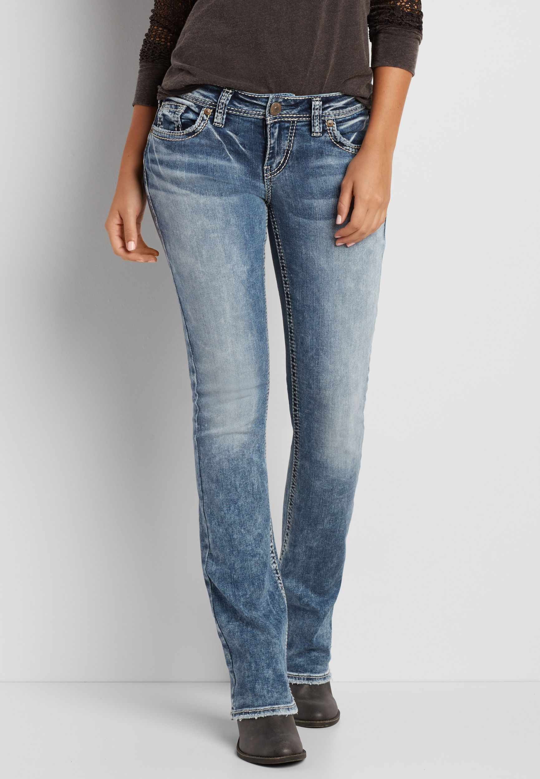 Aiko skinny hot sale silver jeans