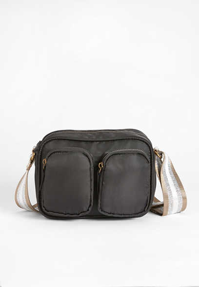 Black Nylon Crossbody Bag