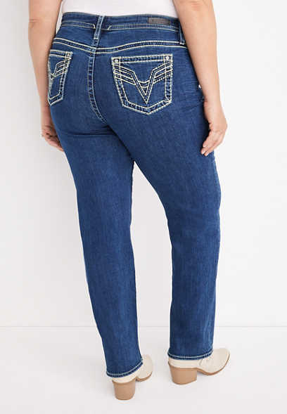 Plus Size Vigoss® Straight Heritage Mid Rise Jean