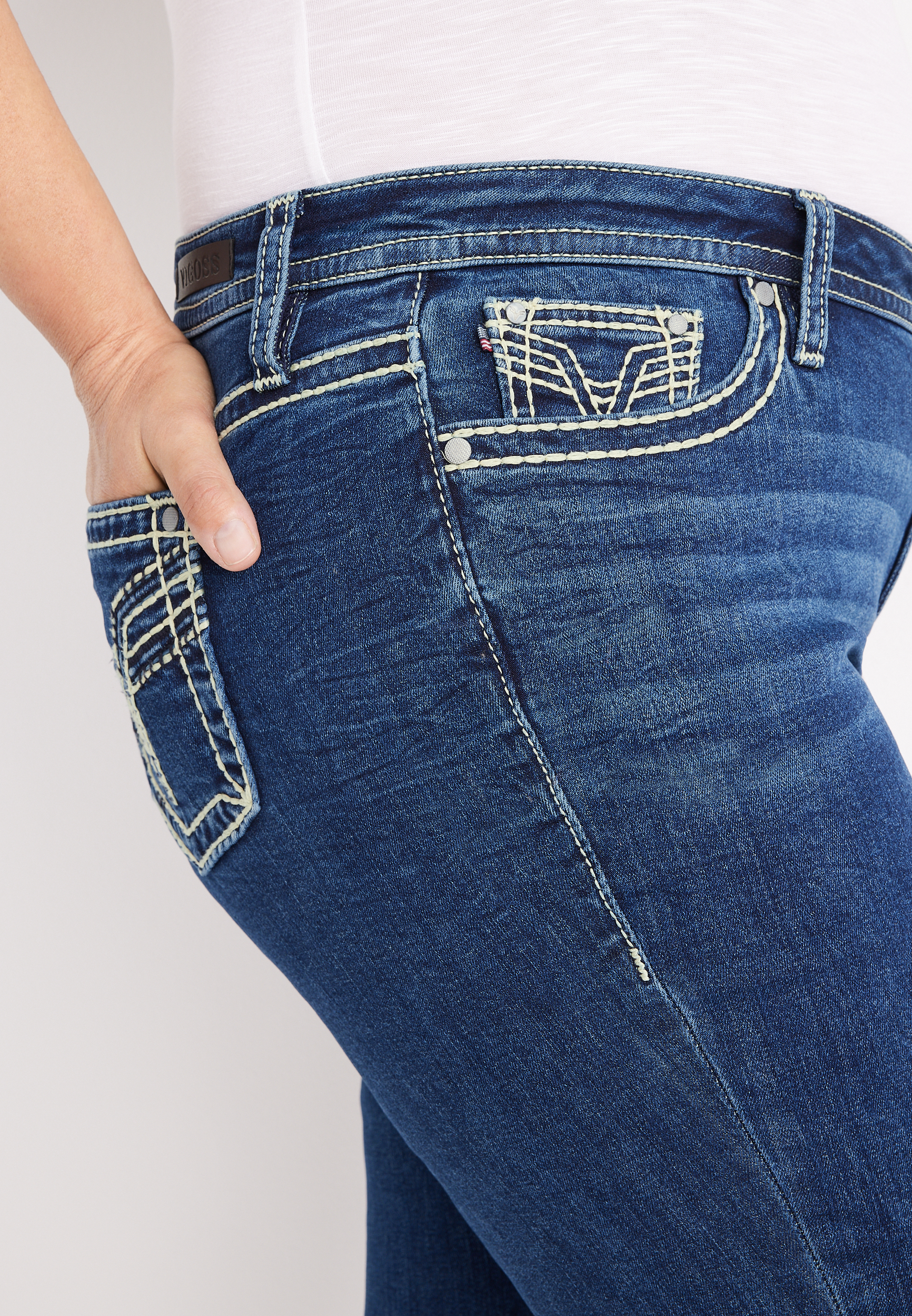 Plus Size Vigoss&reg; Straight Heritage Mid Rise Jean, C258, large