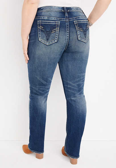 Plus Size Vigoss® Slim Boot Heritage Mid Rise Jean