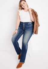 Plus Size Vigoss&reg; Slim Boot Heritage Mid Rise Jean, DARK SANDBLAST, small