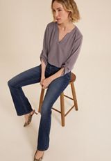 Atwood 3/4 Sleeve Popover Blouse, C4045, small