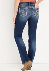 Silver Jeans Co.&reg; Suki Slim Boot Curvy Mid Rise Jean, DARK SANDBLAST, small