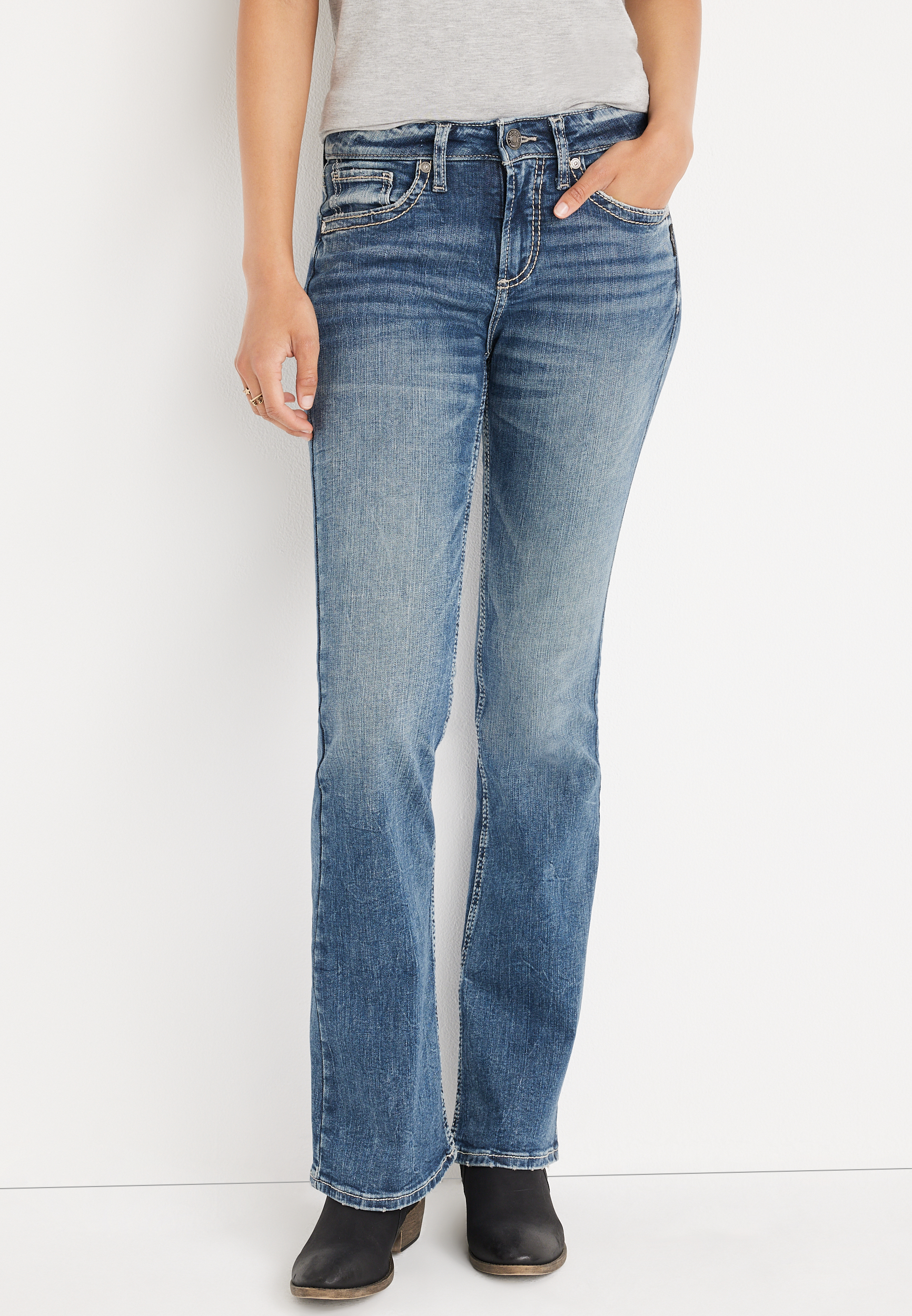 Silver Jeans Bootcut Mid Rise Jeans Silver Jeans Suki Bootcut