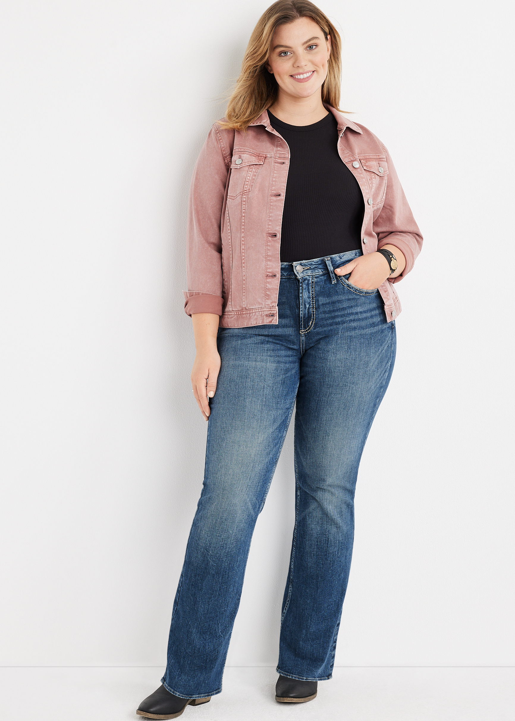 Plus Size Silver Jeans Co.&reg; Suki Bootcut Curvy Mid Rise Jean, C3337, large