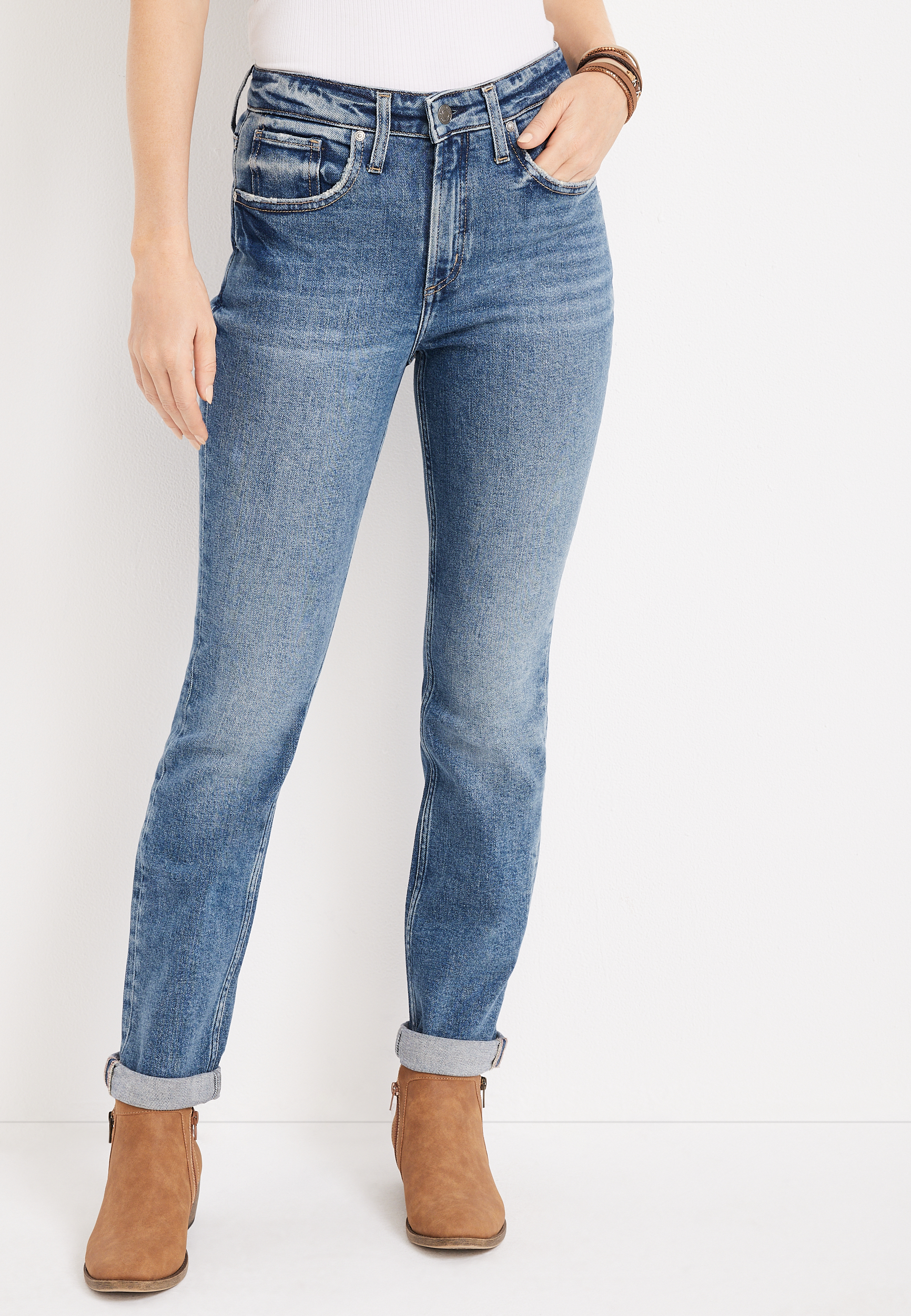 maurices silver boyfriend jeans