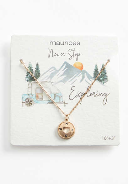 Gold Never Stop Exploring Dainty Necklace