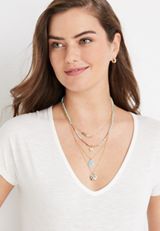Turquoise Layered Necklace, , small