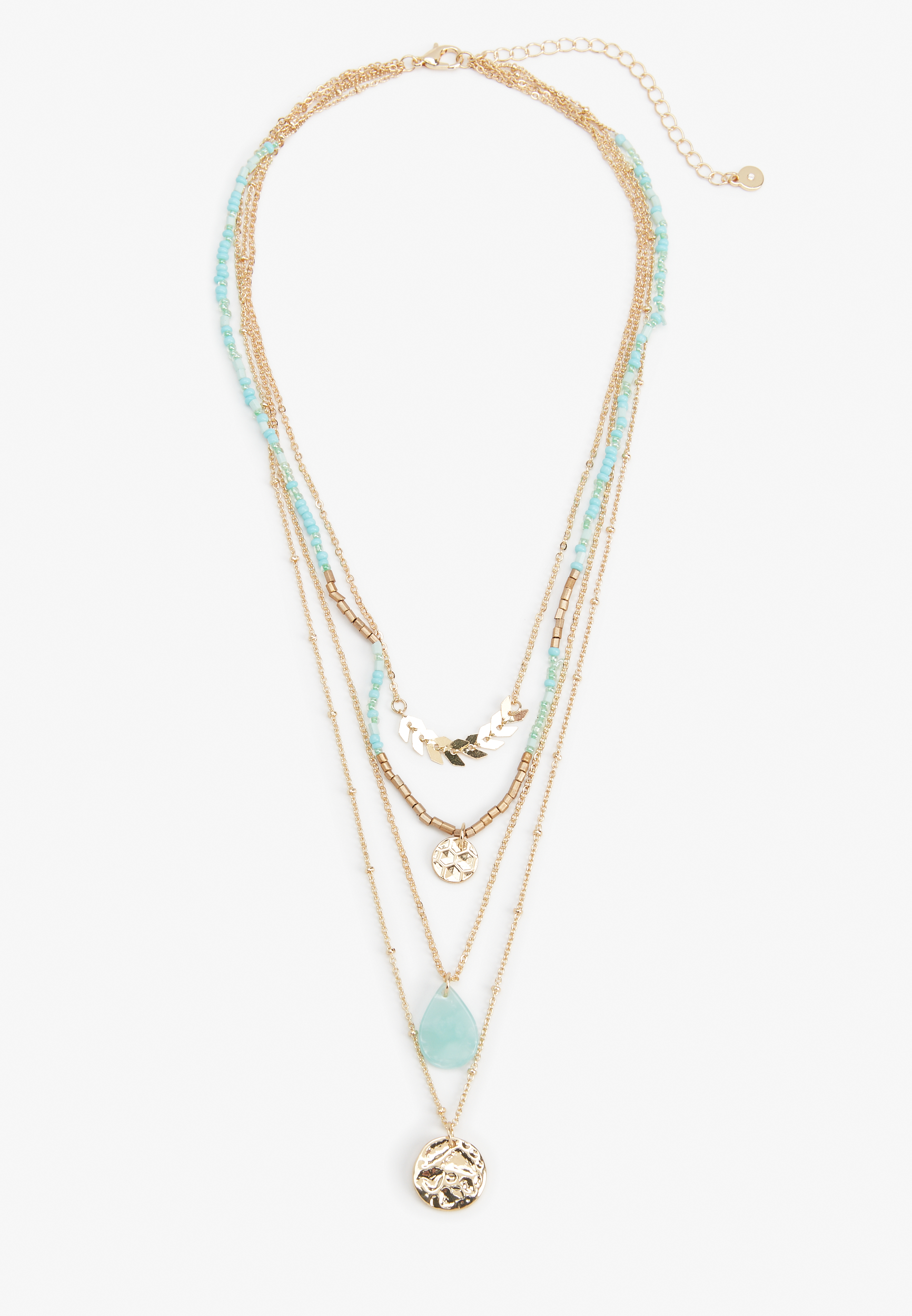 Turquoise Layered Necklace, , large