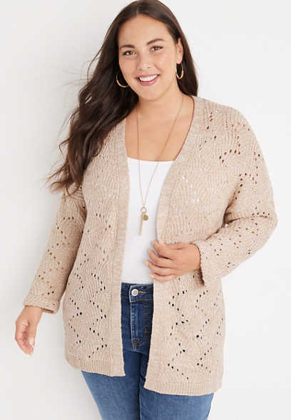 top with pockets plus sizes too Ladies open front cardi 
