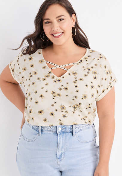 Blouse Floral Plus Size Tops | maurices