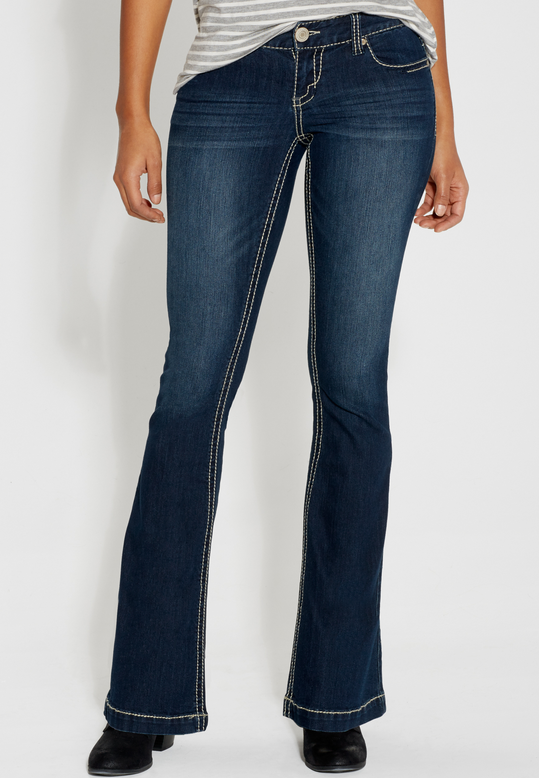 DenimFlex™ flare jeans with double back pockets | maurices