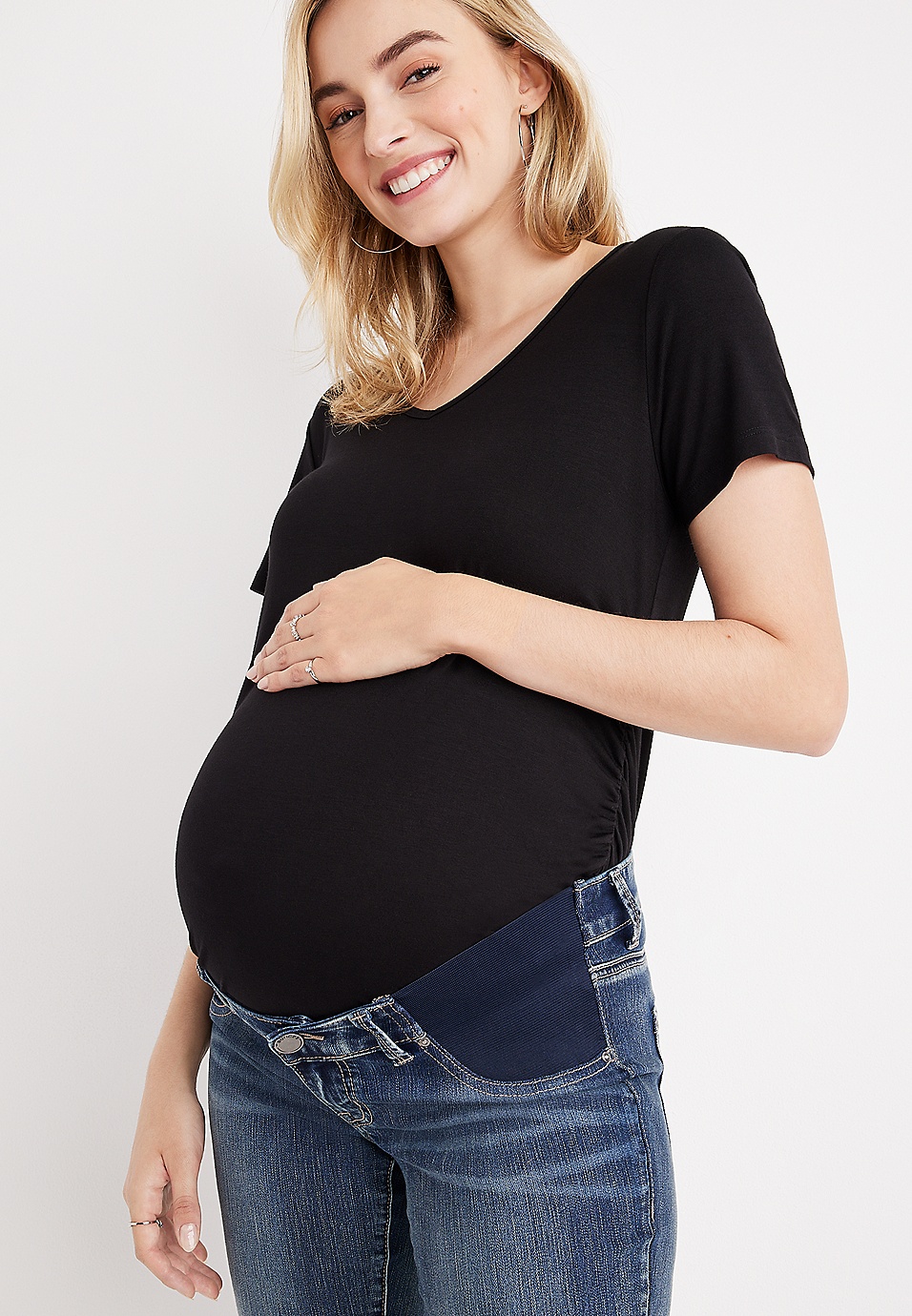 Forberedende navn stressende Baglæns m jeans by maurices™ Everflex™ Skinny Side Panel Maternity Jean | maurices
