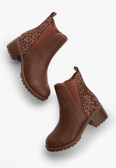 Girls Leopard Ankle Boot