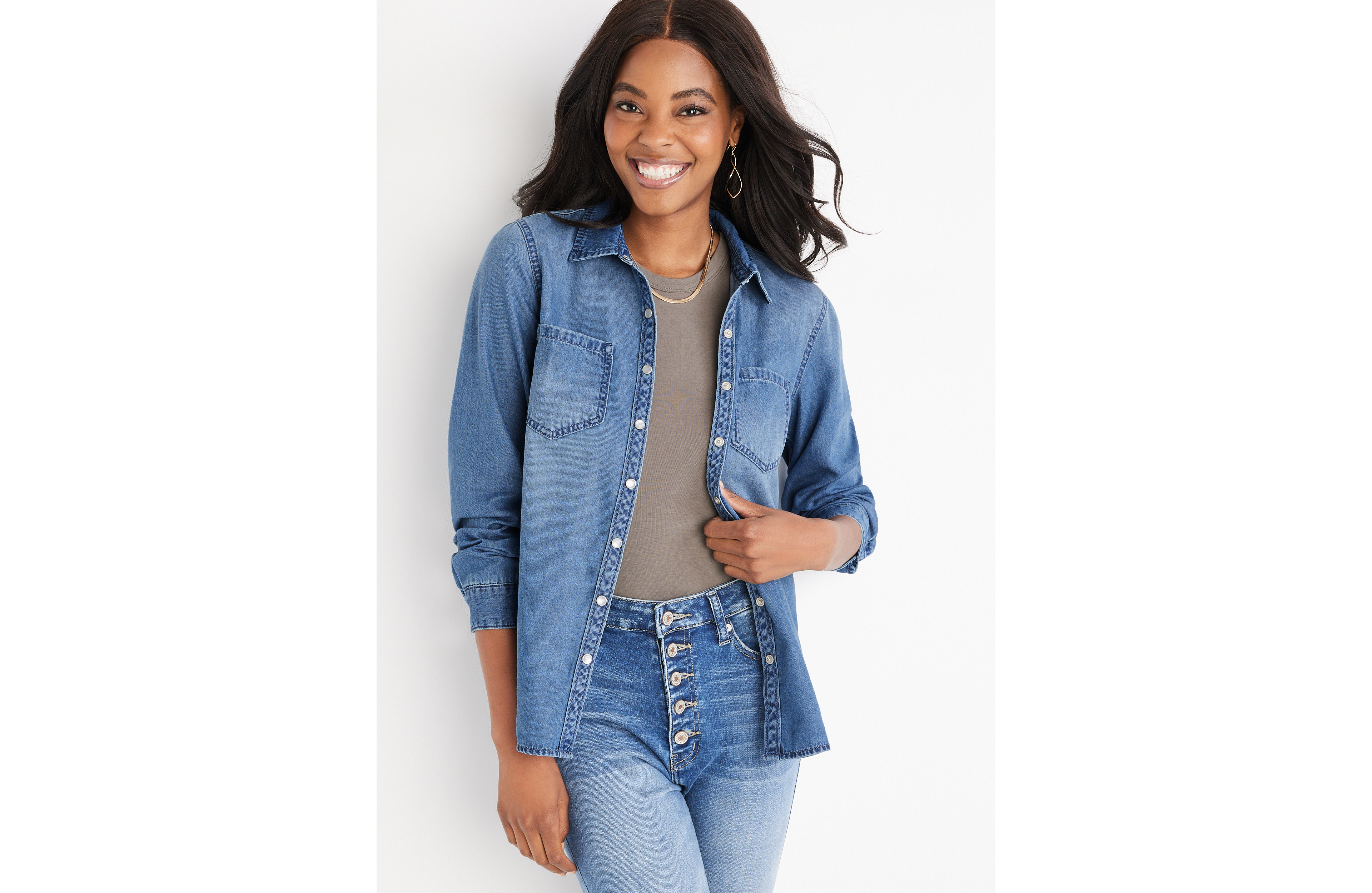 Denim Button Down Shirt