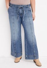 Plus Size m jeans by maurices&trade; Wide Leg Nonstretch High Rise Jean, MEDIUM SANDBLAST, small