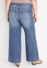 Plus Size m jeans by maurices&trade; Wide Leg Nonstretch High Rise Jean, MEDIUM SANDBLAST, small