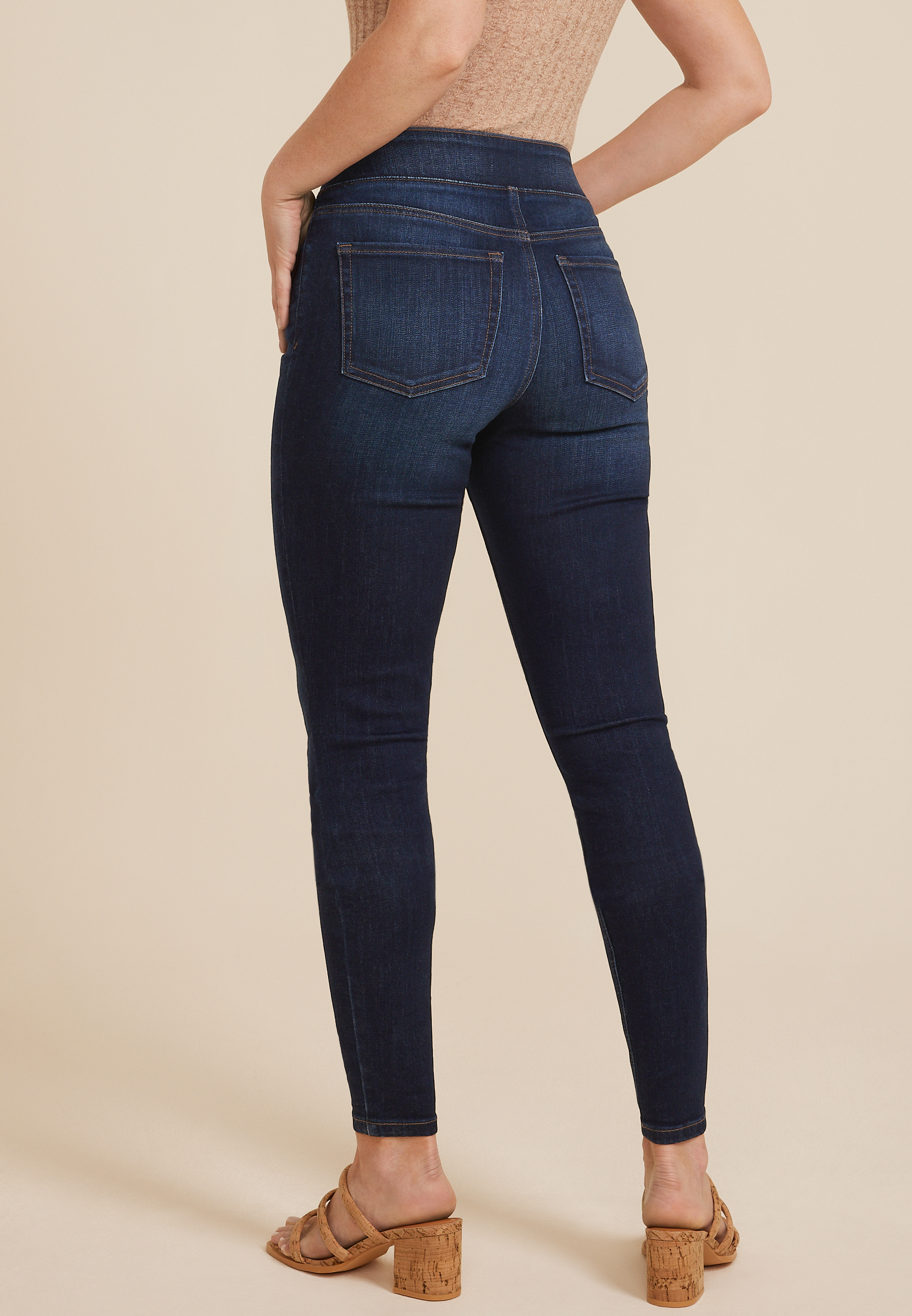 m jeans by maurices™ Cool Comfort Crossover High Rise Pull On Super Skinny Jean, C258, large